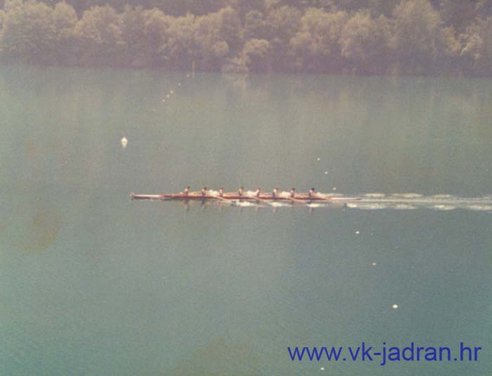 Prvenstvo Jugoslavije Jajce 1985. 8+ JMA, 1. mjesto JZD